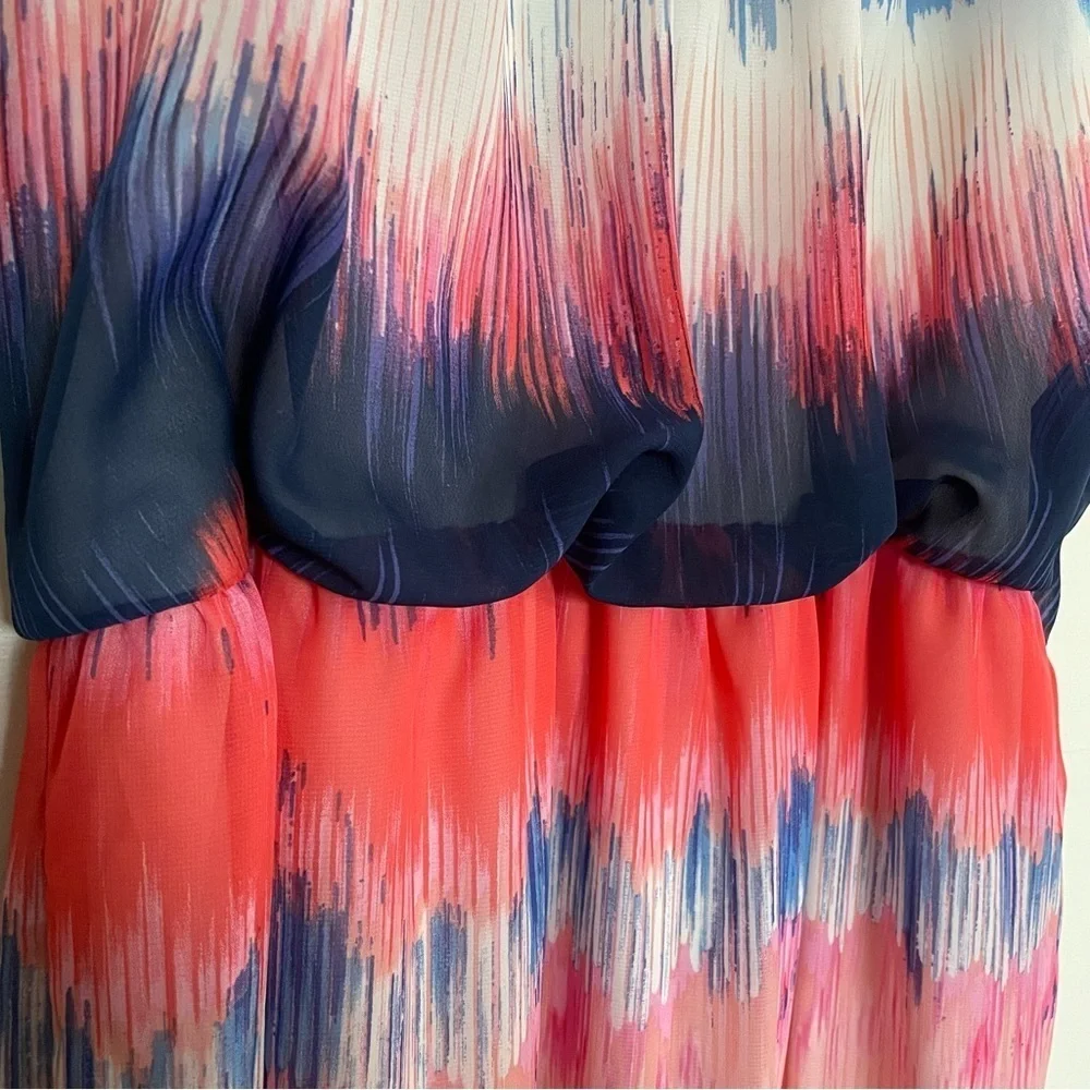 Bisou Bisou Colorful Tie-Dye Ombré Maxi Dress Size 16